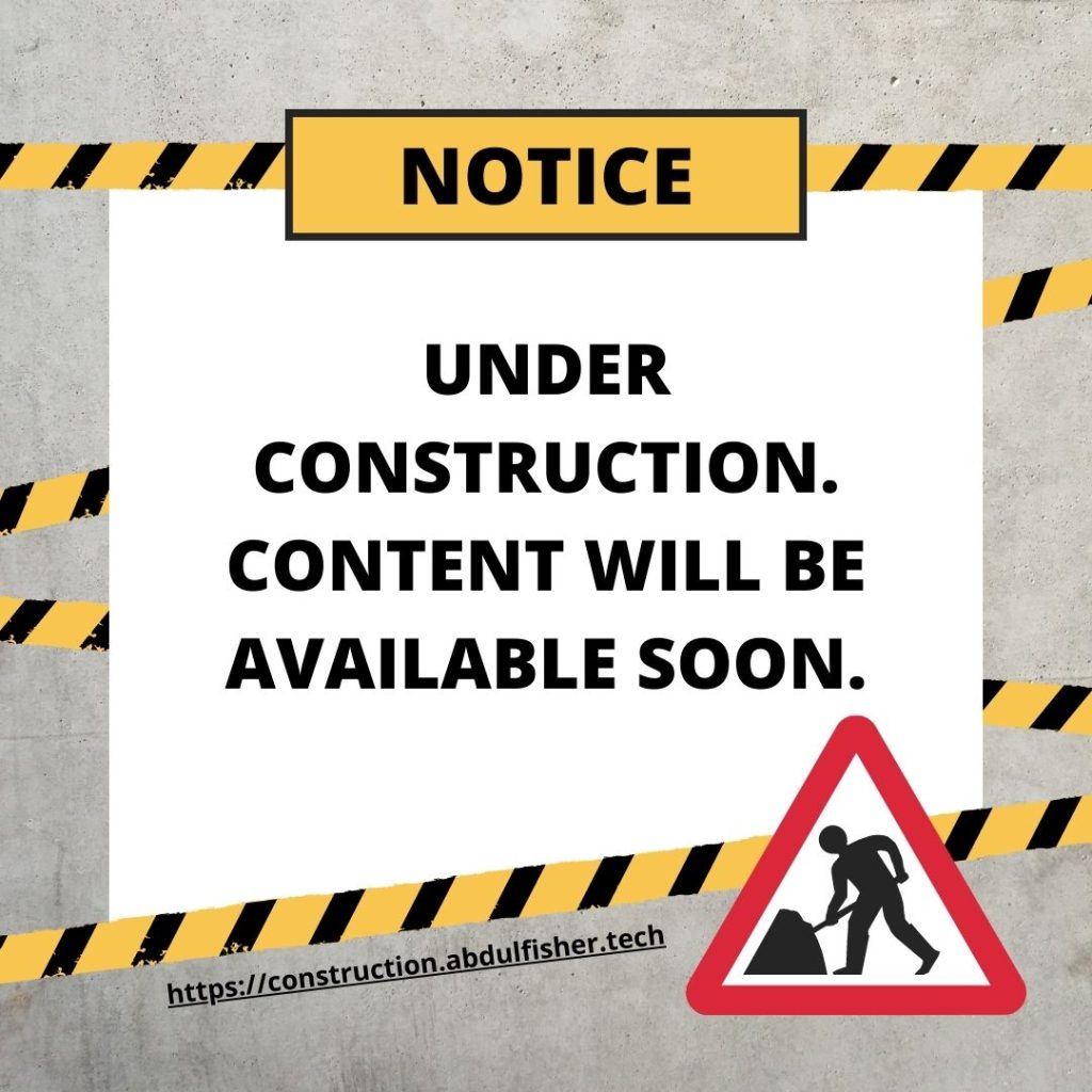 Notice Under Construction